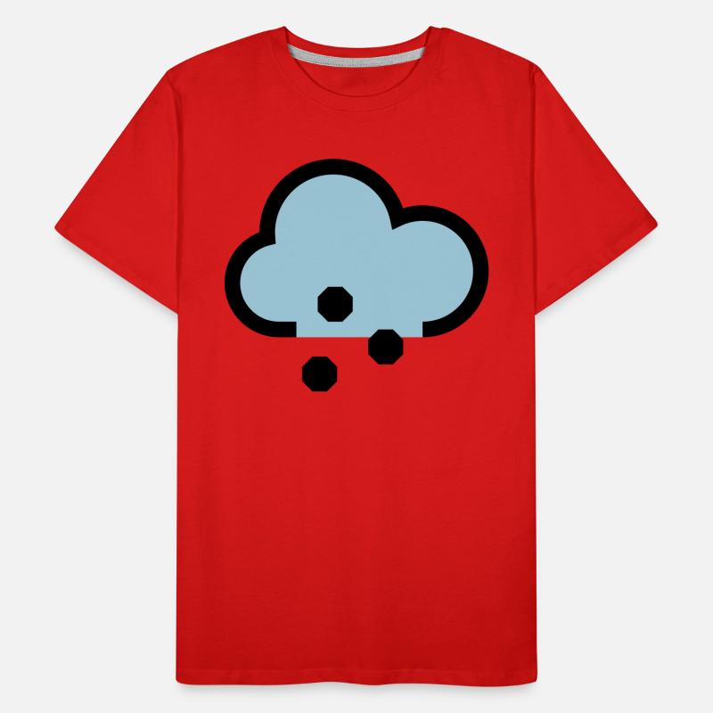 Wetter Symbol oder Icon Schnee und Graupel Männer Premium Bio T-Shirt