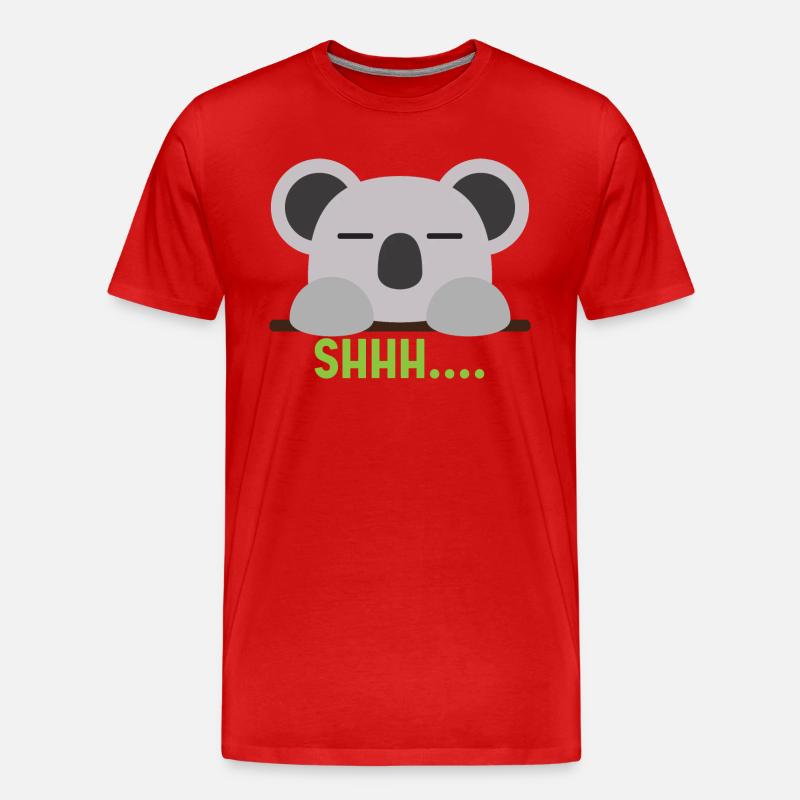 Koala 03 - Männer Premium Bio T-Shirt - Rot