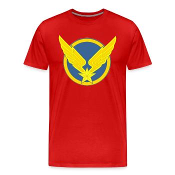 Aviation Légère - T-shirt bio Premium Homme - rouge - Devant - Damien (186cm)