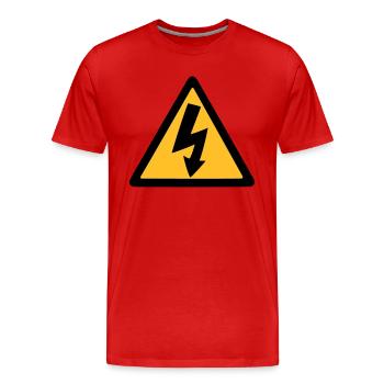 Elektriker - Männer Premium Bio T-Shirt - Rot - Vorne - Damien (186cm)