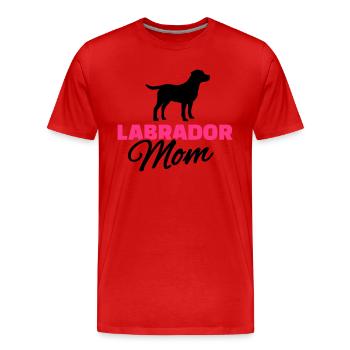 Labrador - Männer Premium Bio T-Shirt - Rot - Vorne - Damien (186cm)