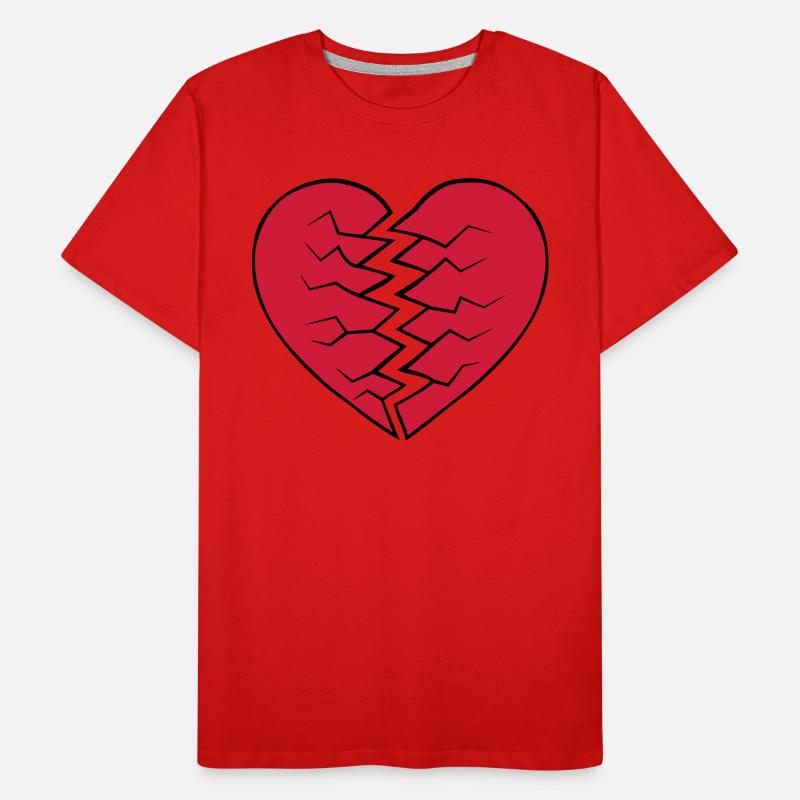 Herz gebrochen Design Männer Premium Bio T-Shirt