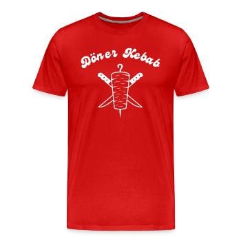Doner kebab - T-shirt bio Premium Homme - rouge - Devant - Damien (186cm)