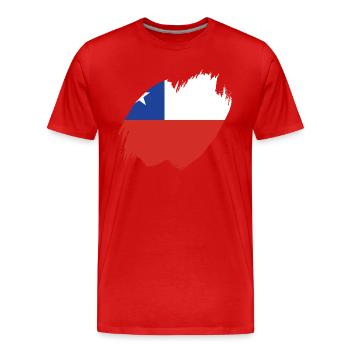 Chile Flagge Südamerika Chilenische Fahne Vintage - Männer Premium Bio T-Shirt - Rot - Vorne - Damien (186cm)