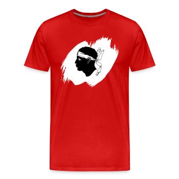Drapeau Corse Drapeau Corse Corse Corse - T-shirt bio Premium Homme - rouge - Devant - Damien (186cm)