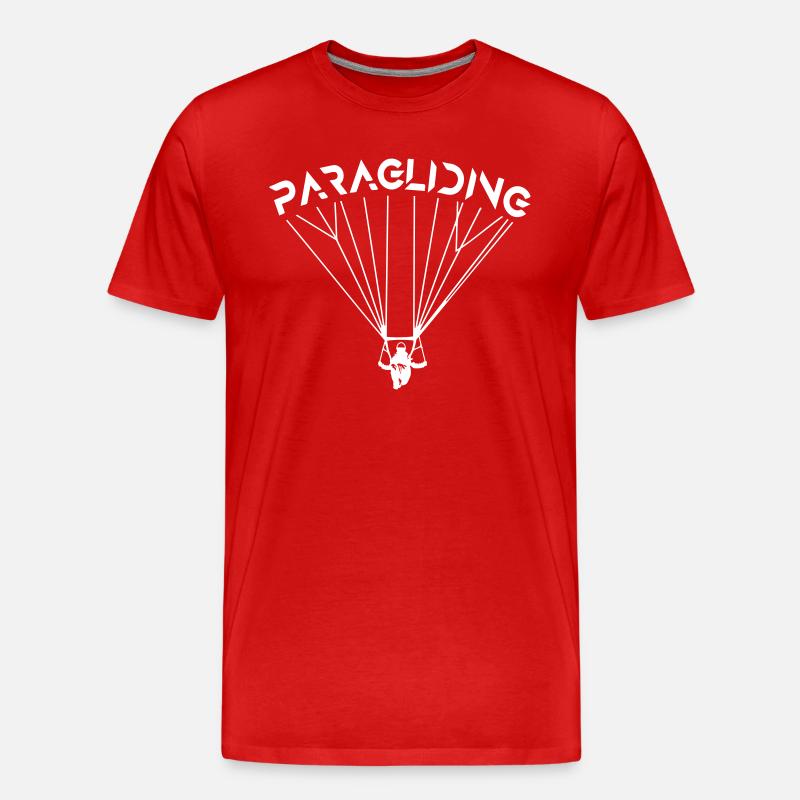 Paragliding - Männer Premium Bio T-Shirt - Rot