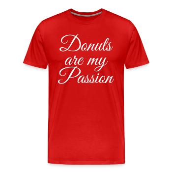 Les beignets sont ma passion Donut Foodie - T-shirt bio Premium Homme - rouge - Devant - Damien (186cm)