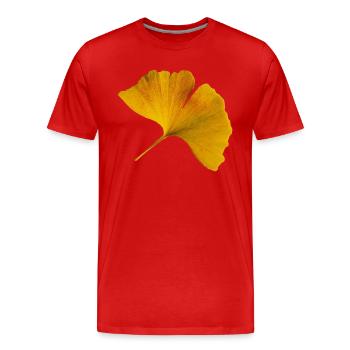 Automne Ginkgo Leaf Automne Ginkgo Leaf Photo - T-shirt bio Premium Homme - rouge - Devant - Damien (186cm)