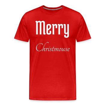 cat present clipart birthday birthday present - Men's Premium Organic T-Shirt - red - Front - Damien (186cm)