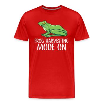 Mode de récolte de grenouilles sur Conception pour un chasseur de grenouilles - T-shirt bio Premium Homme - rouge - Devant - Damien (186cm)
