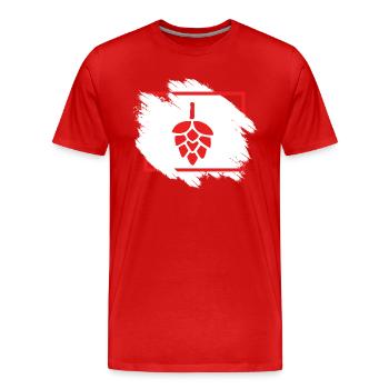 Beer Wine Whiskey Schnapps Alcohol - Men's Premium Organic T-Shirt - red - Front - Damien (186cm)