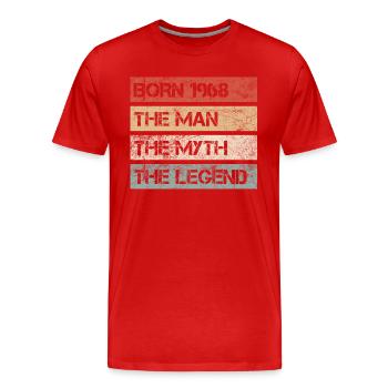 Mann Mythos Legende 1968 55. Geburtstag Geschenk - Männer Premium Bio T-Shirt - Rot - Vorne - Damien (186cm)