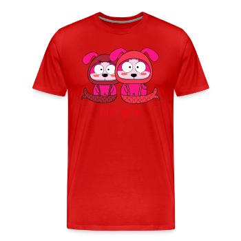 Korean Cuties - T-shirt bio Premium Homme - rouge - Devant - Damien (186cm)