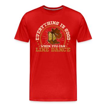 Tänzer Western Linedance Country Tanzen - Männer Premium Bio T-Shirt - Rot - Vorne - Damien (186cm)