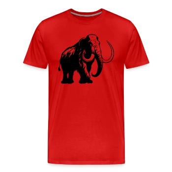 elephant - Männer Premium Bio T-Shirt - Rot - Vorne - Damien (186cm)
