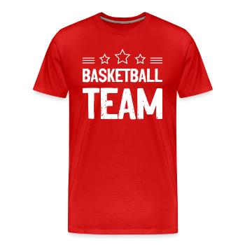 Équipe de basket-ball Mannschaft - T-shirt bio Premium Homme - rouge - Devant - Damien (186cm)