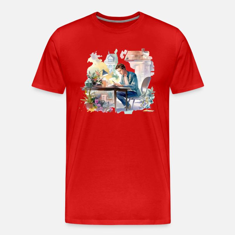 seul sans toi - T-shirt bio Premium Homme - rouge