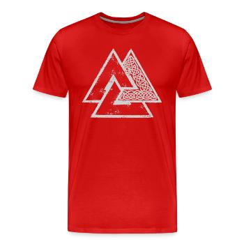 Viking symbols - Men's Premium Organic T-Shirt - red - Front - Damien (186cm)