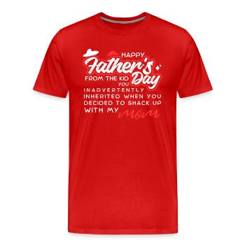 Happy Fathers Day From The Kid - Men's Premium Organic T-Shirt - red - Front - Damien (186cm)