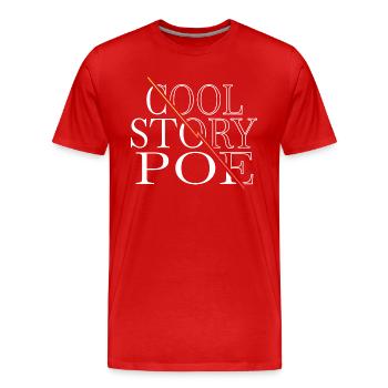 Terre présente croire conspiration idée présente - T-shirt bio Premium Homme - rouge - Devant - Damien (186cm)