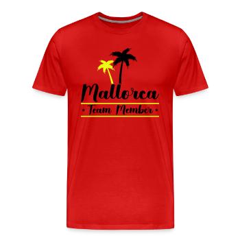 mallorca team member - Männer Premium Bio T-Shirt - Rot - Vorne - Damien (186cm)
