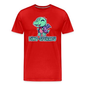 Drawing Dinosaur Vampire Chibi Humor - Men's Premium Organic T-Shirt - red - Front - Damien (186cm)