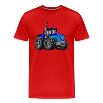 Trecker mit großen Reifen - Männer Premium Bio T-Shirt - Rot - Vorne - Damien (186cm)