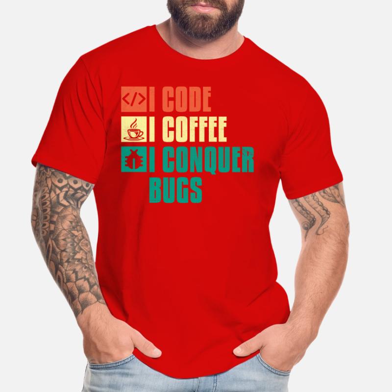 Kaffee-Codierung Programmierer Programmierer Entwickler Nerd Coff Männer Premium Bio T-Shirt