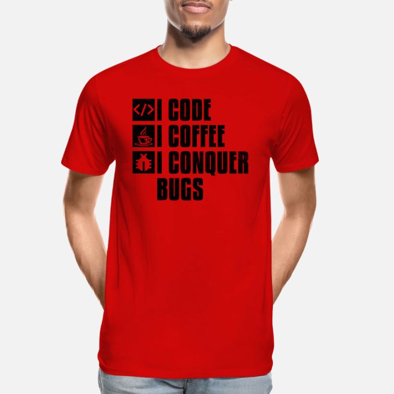 Kaffee-Codierung Programmierer Programmierer Entwickler Nerd Coff Männer Premium Bio T-Shirt