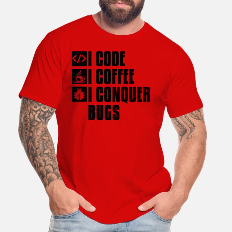 Kaffee-Codierung Programmierer Programmierer Entwickler Nerd Coff Männer Premium Bio T-Shirt