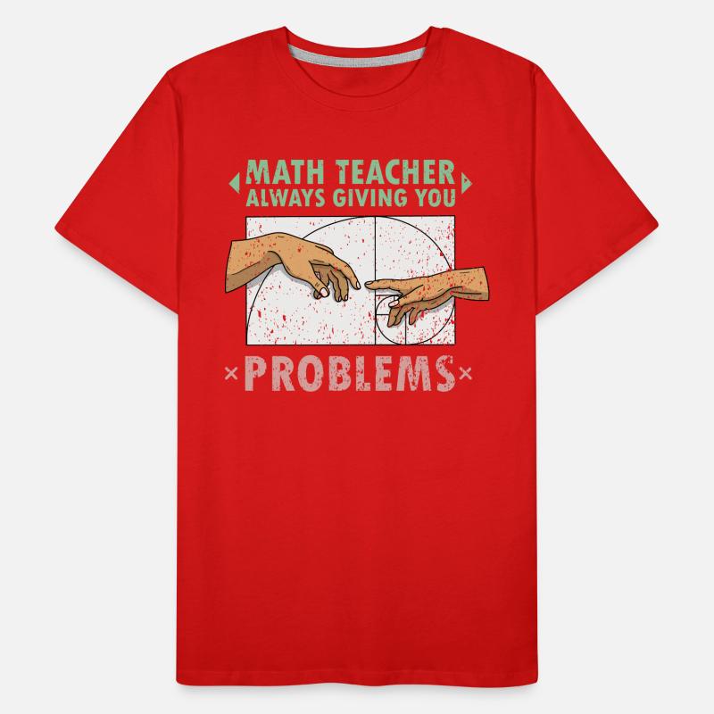 Fibonacci Math Teacher Art Creation Men's Premium Organic T-Shirt
