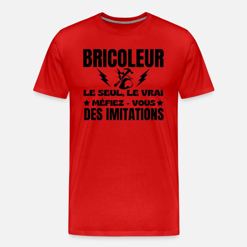 Tüftler, der einzig Wahre - Männer Premium Bio T-Shirt - Rot