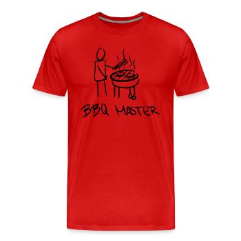 Maître du barbecue - T-shirt bio Premium Homme - rouge - Devant - Damien (186cm)