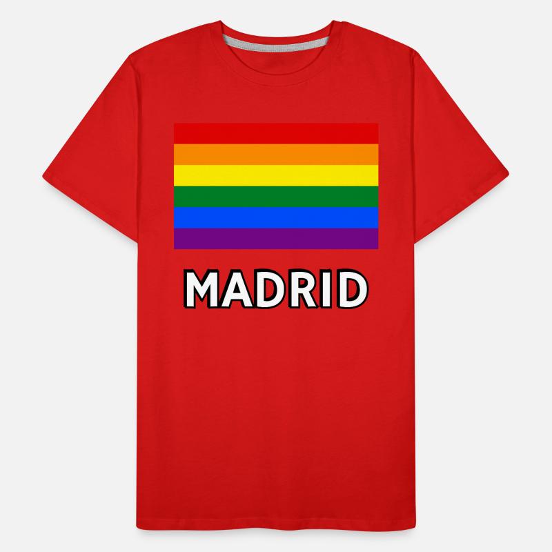 Pride Flag Madrid Men's Premium Organic T-Shirt