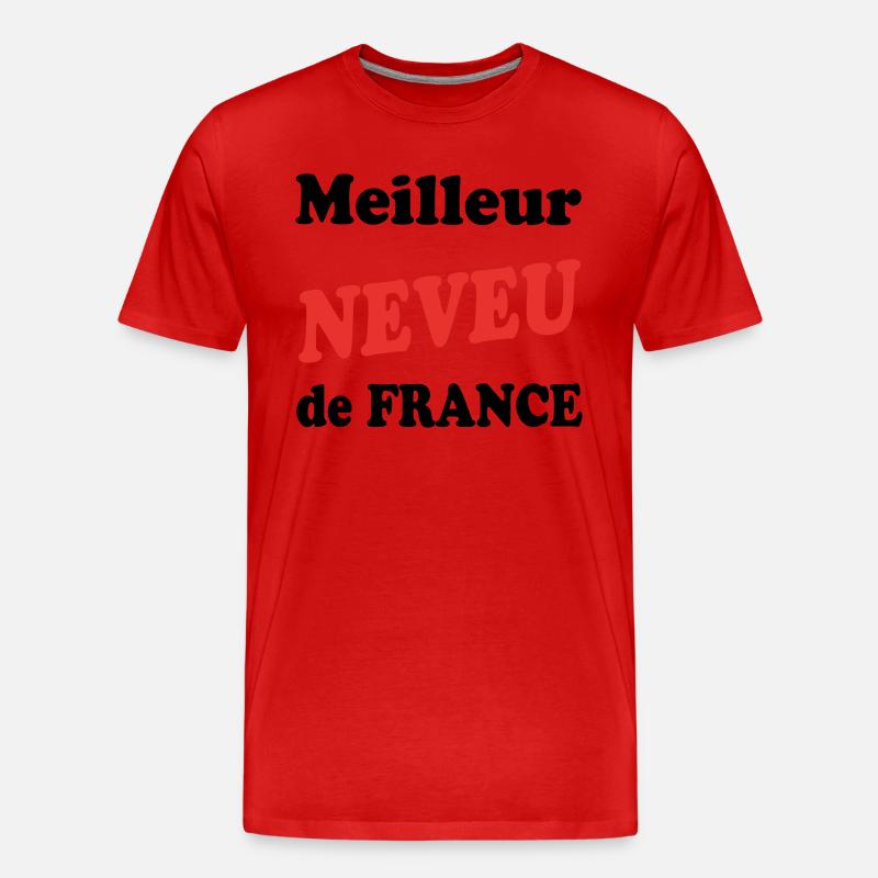 Bester Neffe Frankreichs - Männer Premium Bio T-Shirt - Rot