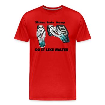 3 Pedals, 1 Love - Männer Premium Bio T-Shirt - Rot - Vorne - Damien (186cm)