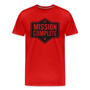 Mission accomplie - T-shirt bio Premium Homme - rouge - Devant - Damien (186cm)