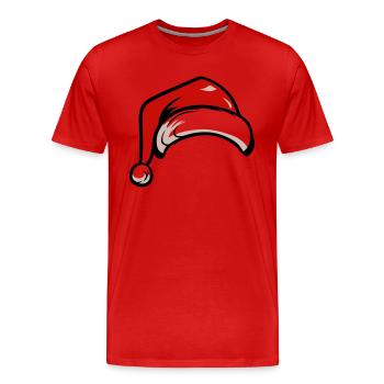 weihnachten nikolaus mütze - Männer Premium Bio T-Shirt - Rot - Vorne - Damien (186cm)