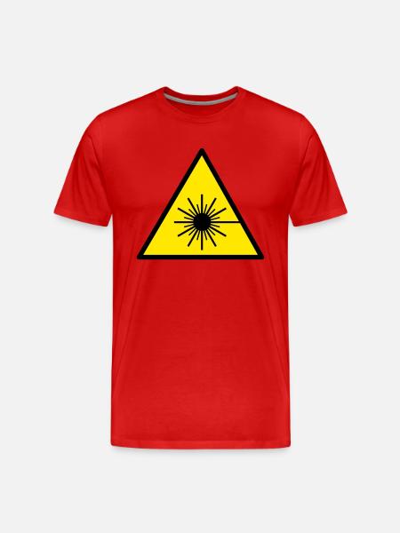 laser - Männer Premium Bio T-Shirt - Rot