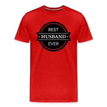 Best Husband ever - Männer Premium Bio T-Shirt - Rot - Vorne - Damien (186cm)