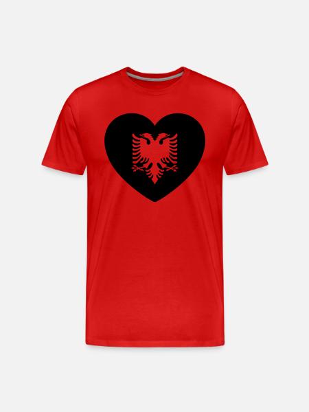 Albanien - Männer Premium Bio T-Shirt - Rot