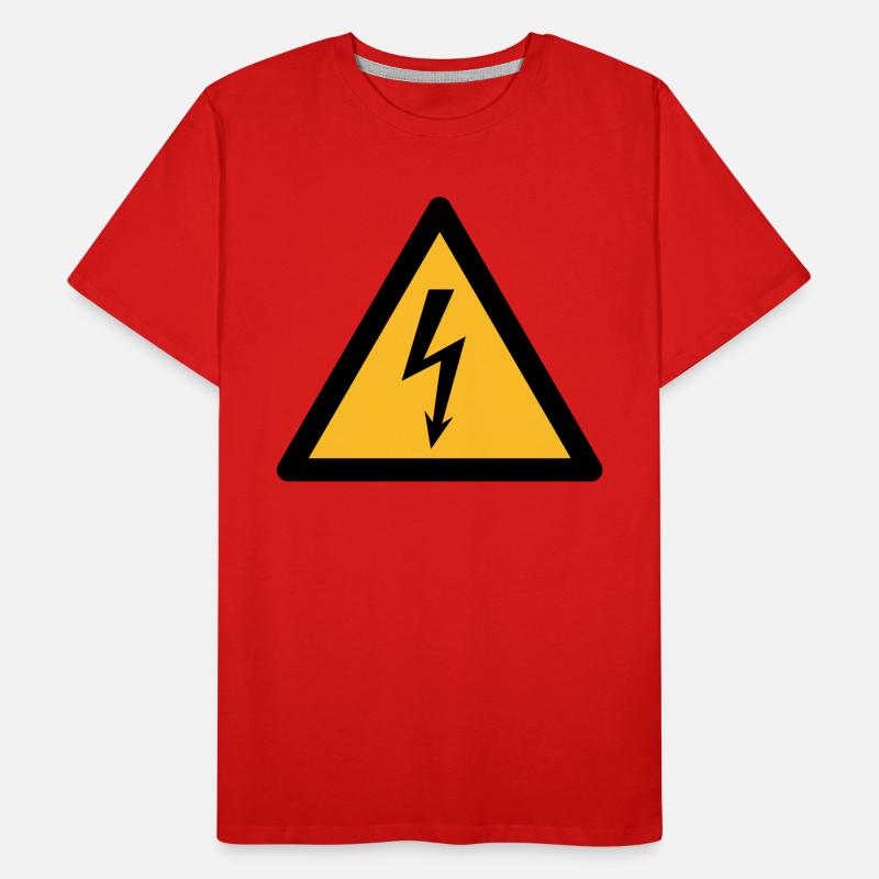 Symbole de danger - High Voltage (2 couleurs) T-shirt bio Premium Homme