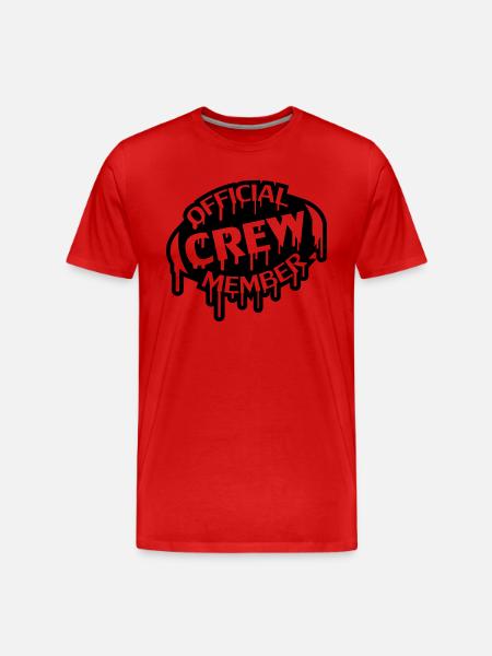 Official Crew Member Stamp - Men's Premium Organic T-Shirt - red