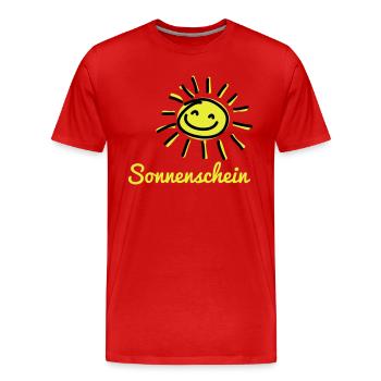 Sonnenschein - Männer Premium Bio T-Shirt - Rot - Vorne - Damien (186cm)
