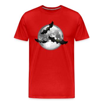Smiley Bats - Männer Premium Bio T-Shirt - Rot - Vorne - Damien (186cm)