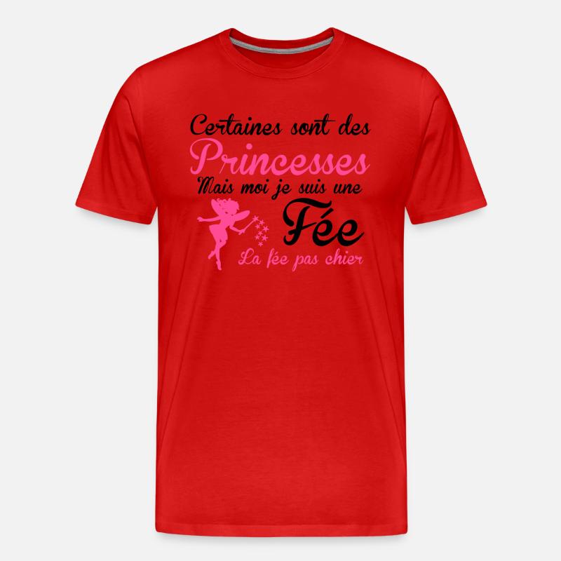 la fée pas chier - Männer Premium Bio T-Shirt - Rot
