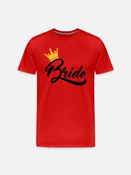 bride - Men's Premium Organic T-Shirt - red