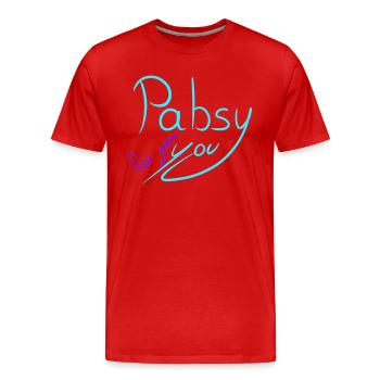 Pabsy You - Men's Premium Organic T-Shirt - red - Front - Damien (186cm)