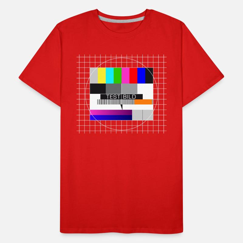 Test Image Television Screen Nostalgic Display Men's Premium Organic T-Shirt