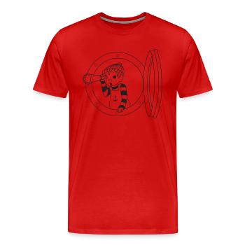 Matrose der Sohn - Männer Premium Bio T-Shirt - Rot - Vorne - Damien (186cm)